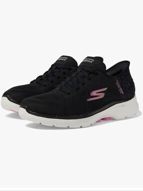 Skechers Go Walk 6 Vivid Idea Hands Free Slip-Ins Sneakers Size 7.5